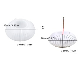 Molde silicona porta sahumerio rayado 